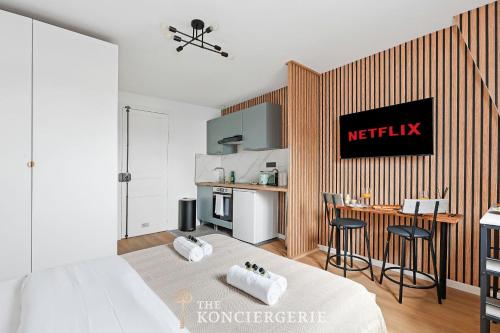 Cuina o zona de cuina de Studio Chic et Cosy - Boulevard Kellermann