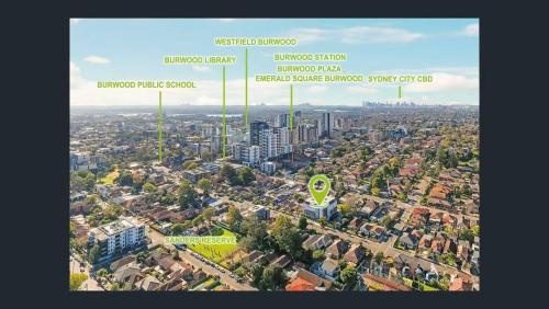 Udsigt til Sydney eller udsigt til byen taget fra lejligheden