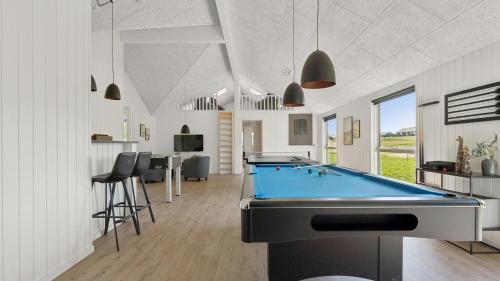 a pool table in a room with white walls at Villavilla #657 - Mommark, Sydjylland in Sarup