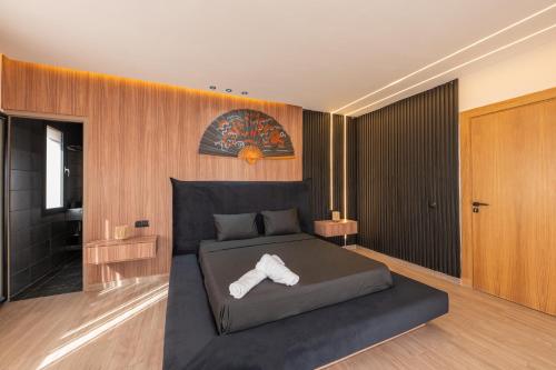 a bedroom with a bed in a room at Villa Soliya 4 Rooms with private pool in Marrakesh