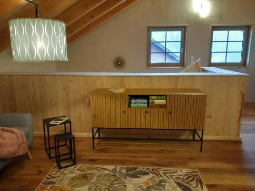 Khu vực ghế ngồi tại Ferienhaus Waldruhe