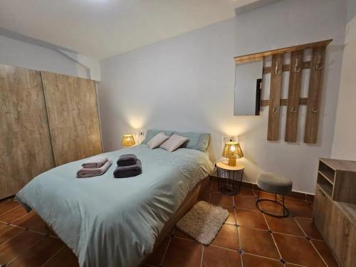 En eller flere senge i et værelse på Apartment with terrace in Ohanes - 52 m²