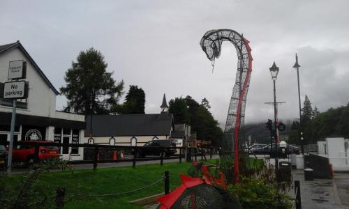 a roller coaster in the middle of a street at Suardal Guest House in Fort Augustus