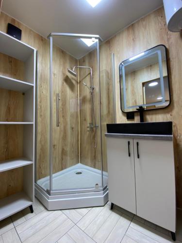 Phòng tắm tại Пан0рама