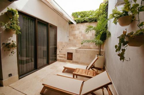 En balkon eller terrasse på Loft Roman Cartagena