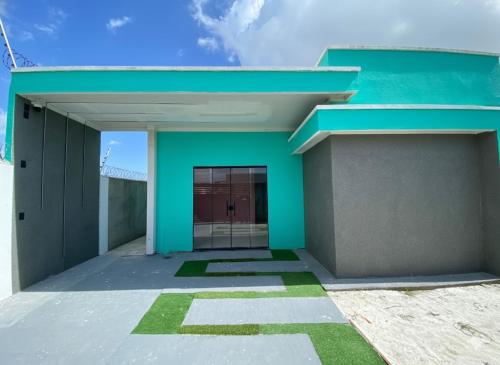 Bygningen som feriehuset ligger i