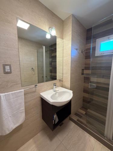 Et badeværelse på Moderno departamento, pileta, parrilla, gimnasio EXCELENTE UBICACIÓN