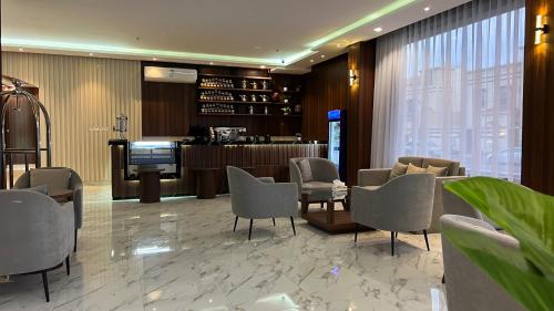 Et opholdsområde på متسع للشقق المخدومة