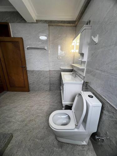 a bathroom with a toilet and a sink at Abat property Rental in Addis Ababa