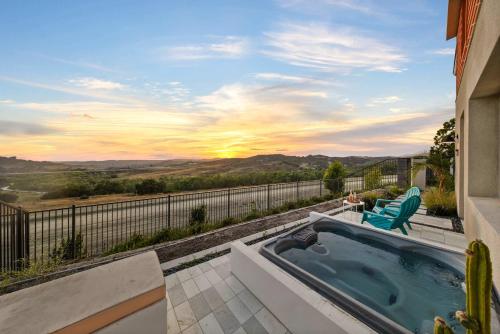 En generel udsigt til bjerge eller udsigt til bjerge taget fra feriehuset