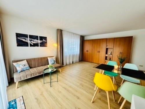 Posezení v ubytování Apartmenthaus-Usedom Kajüte 8