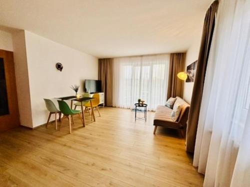 Posezení v ubytování Apartmenthaus-Usedom Kajüte 8