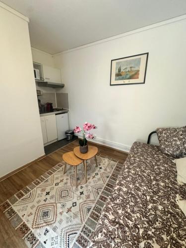 En eller flere senge i et værelse på Paris - Metro à 5 minutes grande terrasse