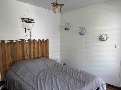 Postel nebo postele na pokoji v ubytování Mon cocooning au pied de la plage T3 couchages