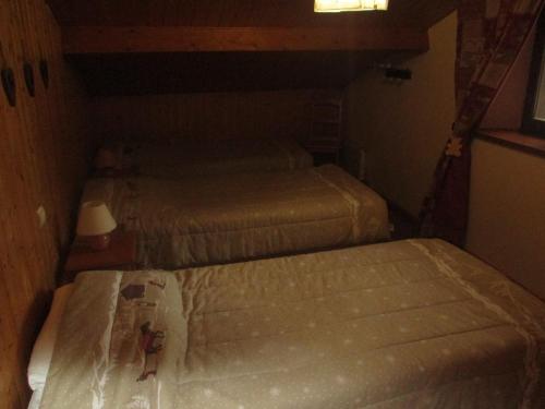 a bedroom with two beds in a room at L´ouillon in Lanslebourg-Mont-Cenis