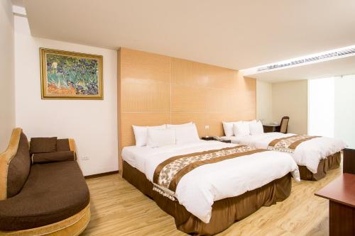 Ένα δωμάτιο στο Huang Shin Business Hotel-Chung Kang