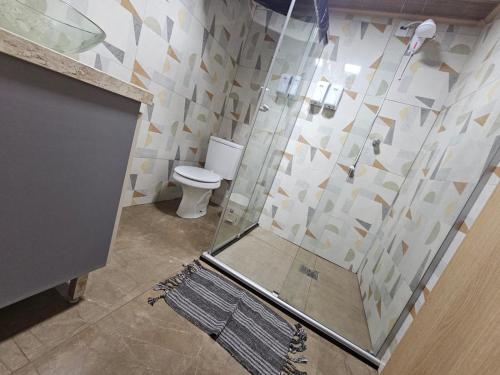 Et badeværelse på Q 163 Apartamento TÉRREO completamente mobiliado, 02 quartos