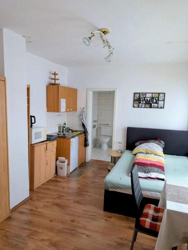 Kuchyň nebo kuchyňský kout v ubytování Zentrale Wohnung im Herzen Eisenachs für 1-2 Personen