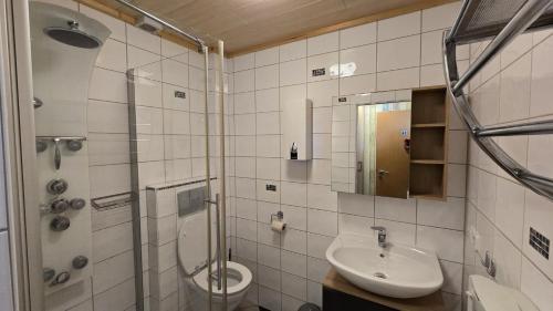 Et badeværelse på Ferienhaus Hafenperle