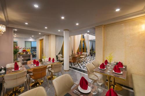 Et opholdsområde på Dong Xuan Boutique Hotel