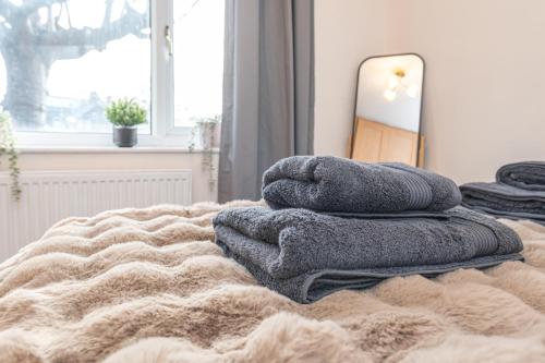 En eller flere senge i et værelse på City Centre, Free Parking, NHS, Contractors