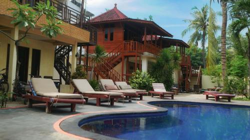 Swimmingpoolen hos eller tæt på Gihon Bungalow