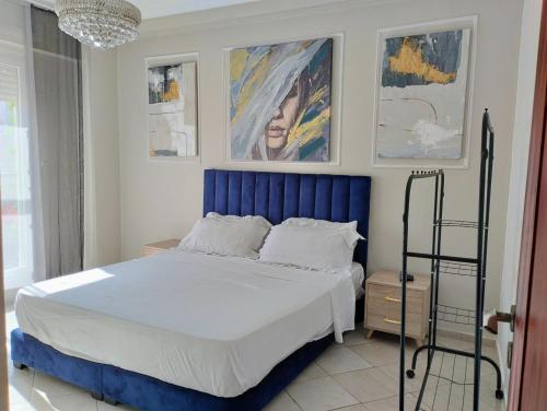 Postel nebo postele na pokoji v ubytování Camera a 2 minuti dal mare e la mosquee Hassan 2