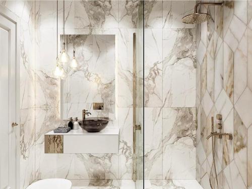 Baðherbergi á Apartment Near Marriot