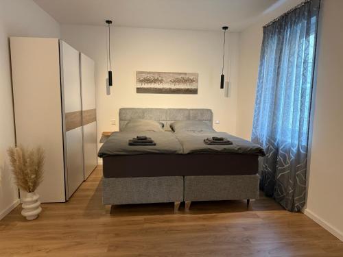 Ένα ή περισσότερα κρεβάτια σε δωμάτιο στο Wohnung Schwerte