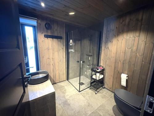 Koupelna v ubytování Gemütliche Hütte in traumhafter Natur auf 1000 m