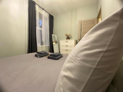 Ein Bett oder Betten in einem Zimmer der Unterkunft Apartment Modern & Cozy - City Center Saldus