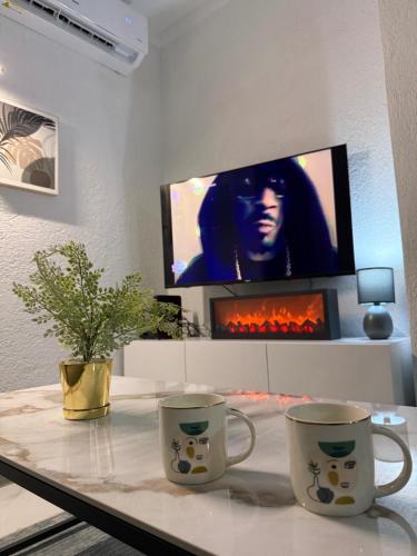 TV a/nebo společenská místnost v ubytování Comfort House Kocani