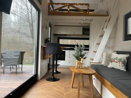 Et opholdsområde på Tiny Silent House