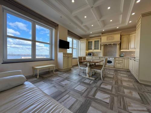 Nhà bếp/bếp nhỏ tại Дельмар Люкс Vip 3 кв