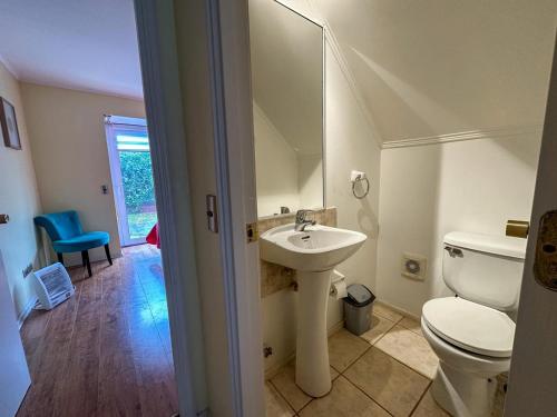 Et badeværelse på Casa dos habitaciones en Valdivia