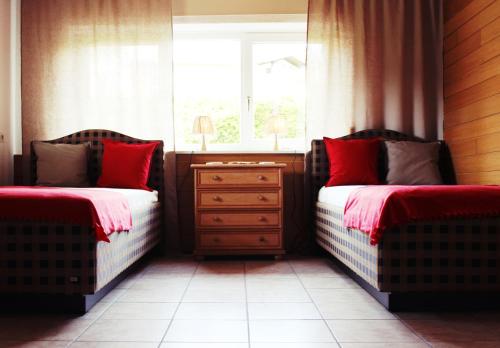 Letto o letti in una camera di Ferienhaus Haber