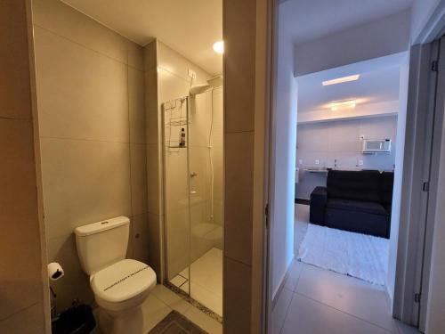 Et badeværelse på Edificio LAVIT - Perto da Getulio com Piscina, Academia e Cowork