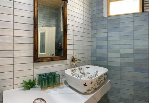 Koupelna v ubytování 沐時光民宿