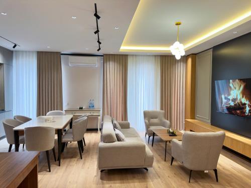 Posezení v ubytování Royal City Stays