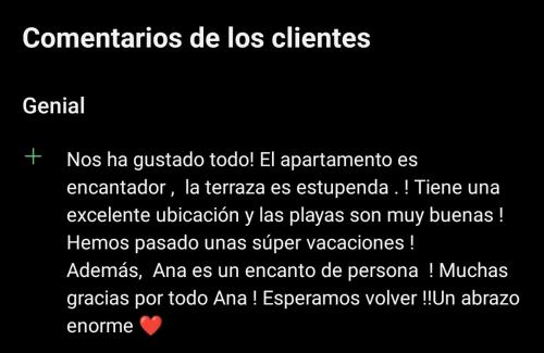 een schermafdruk van een sms op een telefoon bij TODO INCLUIDO - Wifi,playa,piscina 24h,garaje,terraza y Mercadona -MUY CÓMODO in Canet de Berenguer