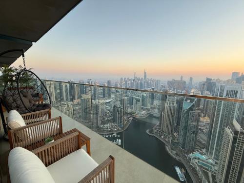 a view of the city from the observation deck of a skyscraper at Marina Gate Luxury Full Marina & Sunset Sea Views in Dubai