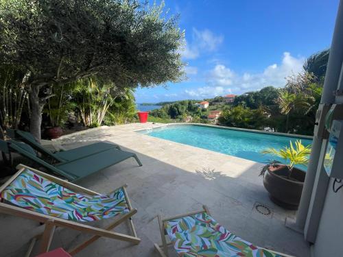 Swimmingpoolen hos eller tæt på Villa Cayali - Petit cocon vue mer