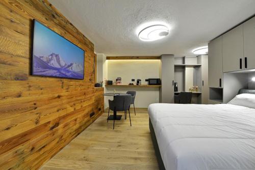 En eller flere senge i et værelse på Una finestra sulle terme