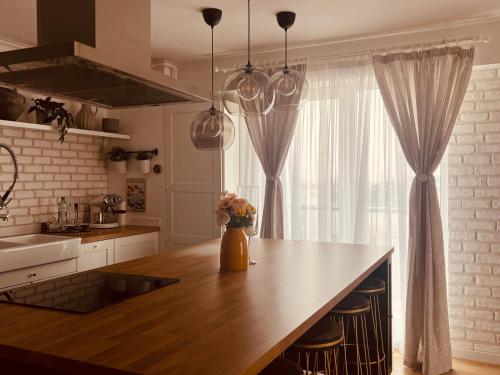 Kuchyň nebo kuchyňský kout v ubytování Otopeni Airport Apartment - King Bed - Free Shuttle Included