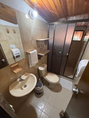 Koupelna v ubytování Eco Hotel El Reposo