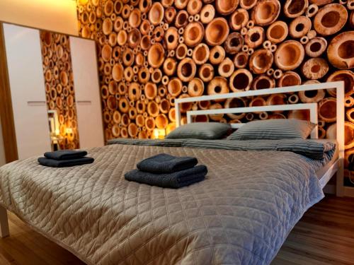 En eller flere senge i et værelse på Kobylianska-Premium 2 Room