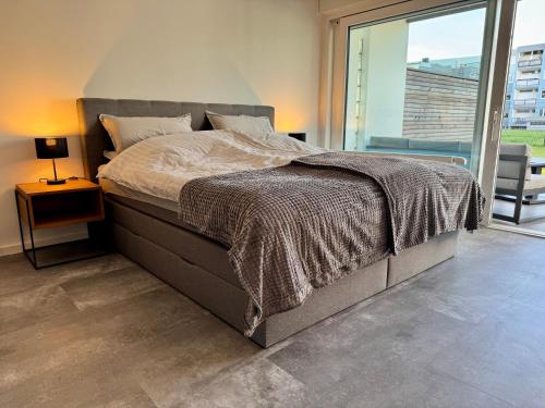 En eller flere senge i et værelse på Ahrtal Appartement