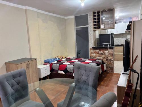 Køkken eller tekøkken på Chiclayo Living Tu Apartamento Ideal en el Centro