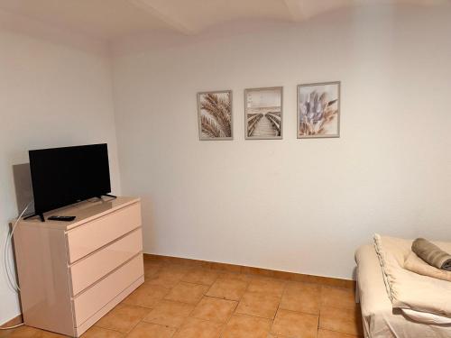 TV/trung tâm giải trí tại Knuffige Ferienwohnung im Herzen von Haiger