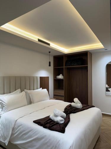 Postel nebo postele na pokoji v ubytování Centrico 8 Tangier Bendiban